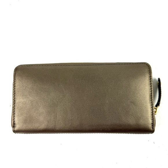 Coach Ashley Wallet Bronze Gold Zip Around Organizer Clutch Liq New - Picture 3 of 10